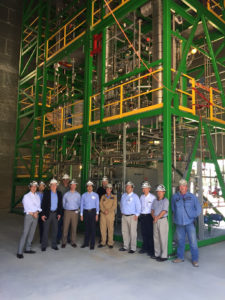 Recent visit to T-Cat8 unit in Silsbee, TX by Toyota Tsusho & Anellotech (Photo: Business Wire)